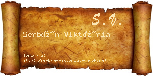Serbán Viktória névjegykártya