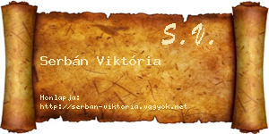 Serbán Viktória névjegykártya